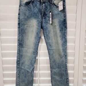 9NWT William Rast Manhattan Slim Jeans Light Wash 34x30